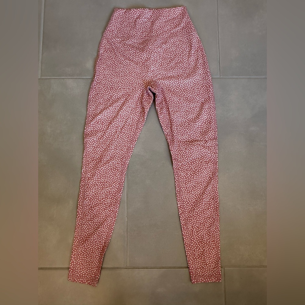 BuffBunny Pink and White Patterned Leggings